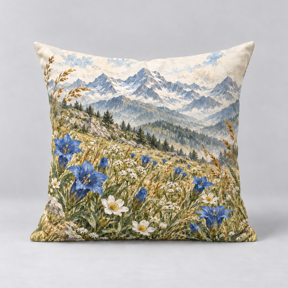Dekokissen Alpenwiese, 40 × 40 cm