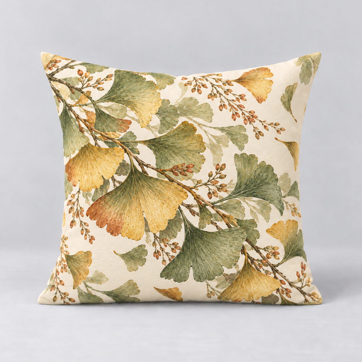 Dekokissen Ginkgo im Abendwind, 40 × 40 cm