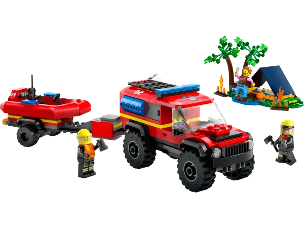 LEGO® City Feuerwehrgeländewagen mit Rettungsboot (60412)